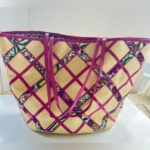 Vera Bradley Viva la Vera Tote Bag Lattice Beach Pink